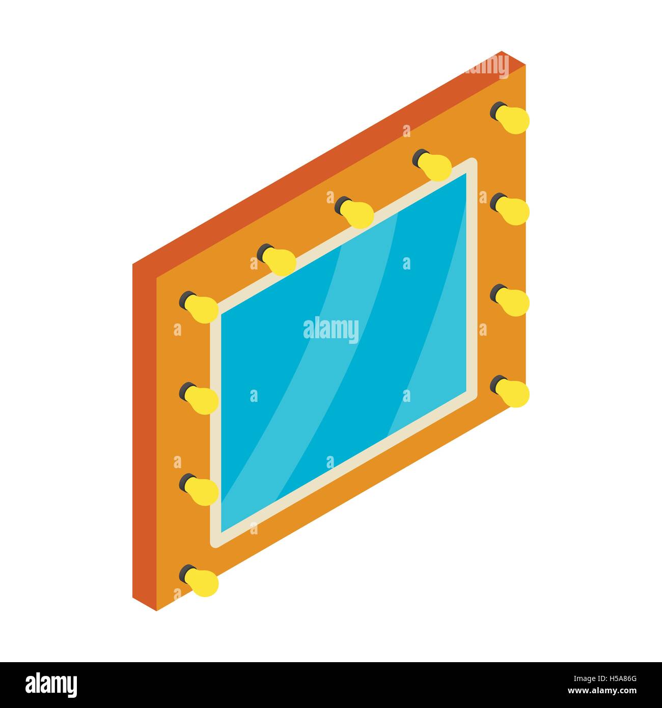 Mirror with bulbs for makeup icon Stock Vector Image & Art - Alamy