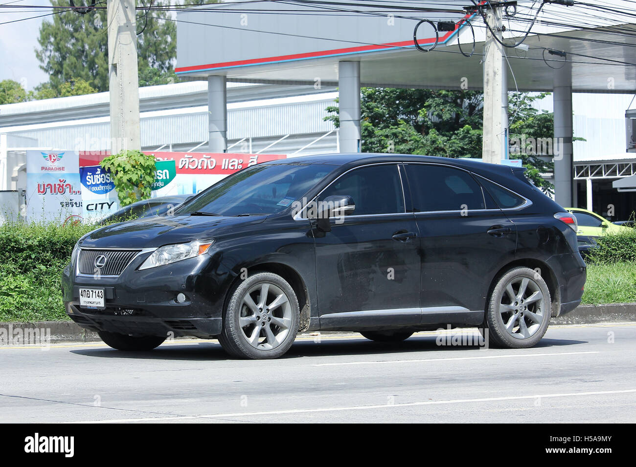 CHIANGMAI, THAILAND - OCTOBER 6  2016: Private Suv car Lexus RX300. On road no.1001, 8 km from Chiangmai city. Stock Photo