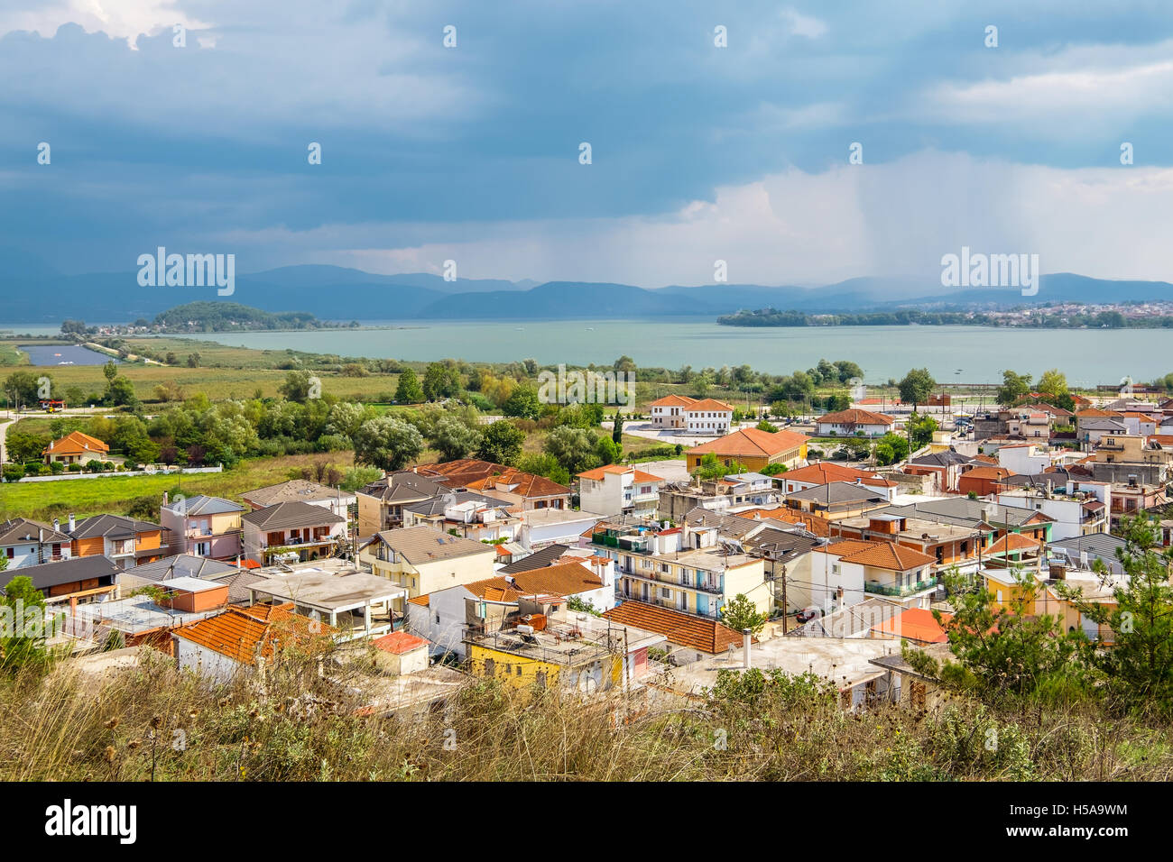 Perama town. Epirus, Greece Stock Photo
