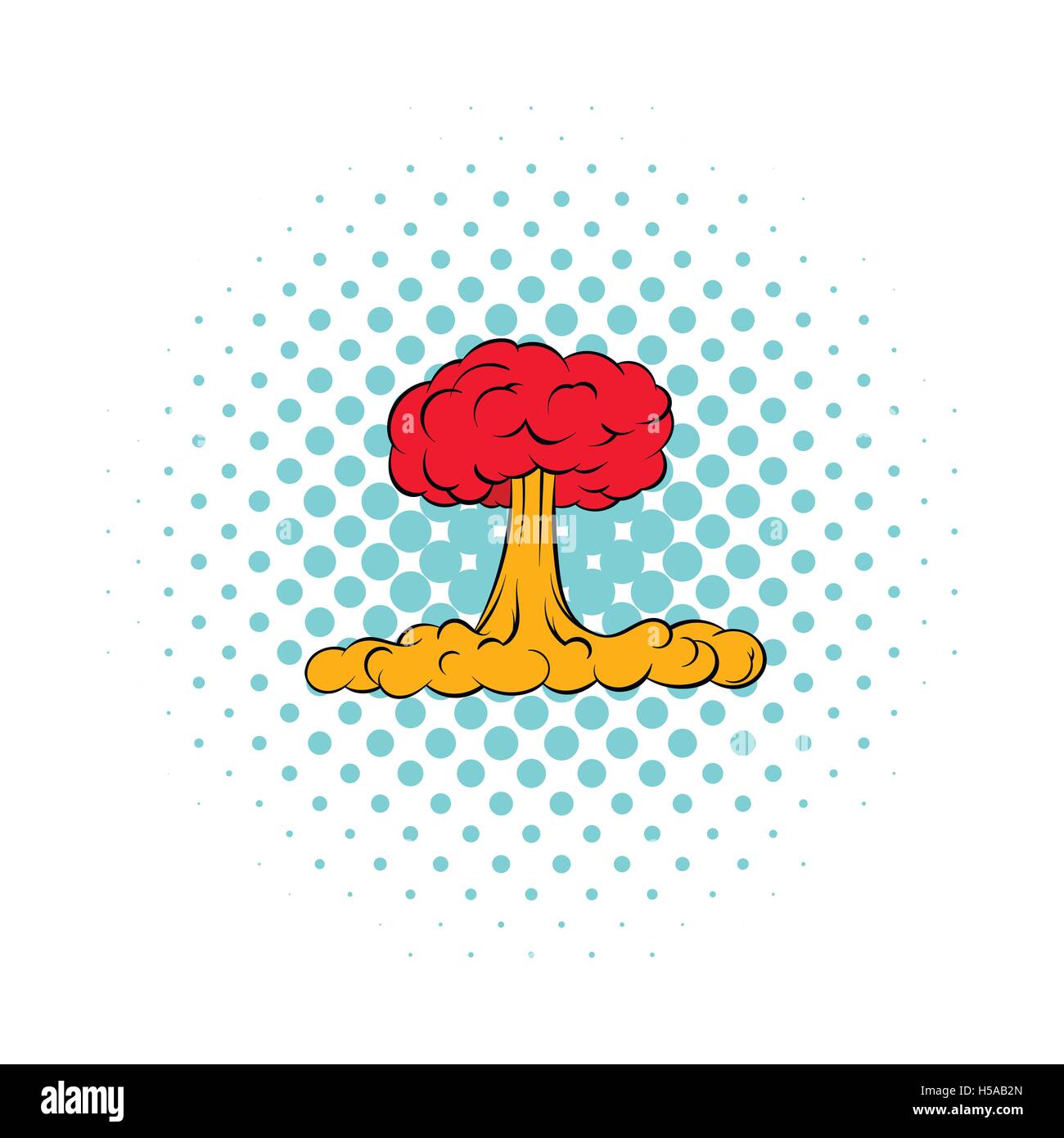 Nuclear explosion icon, comics style Stock Vector Image & Art - Alamy