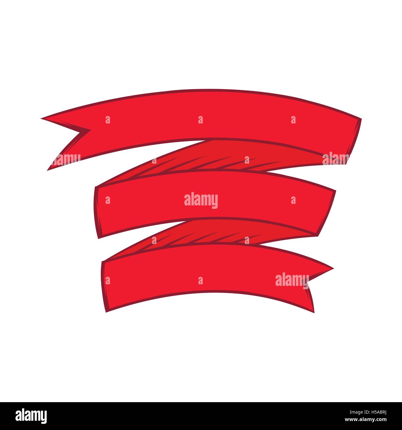 Red ribbon icon, cartoon style Stock Vector Image & Art - Alamy