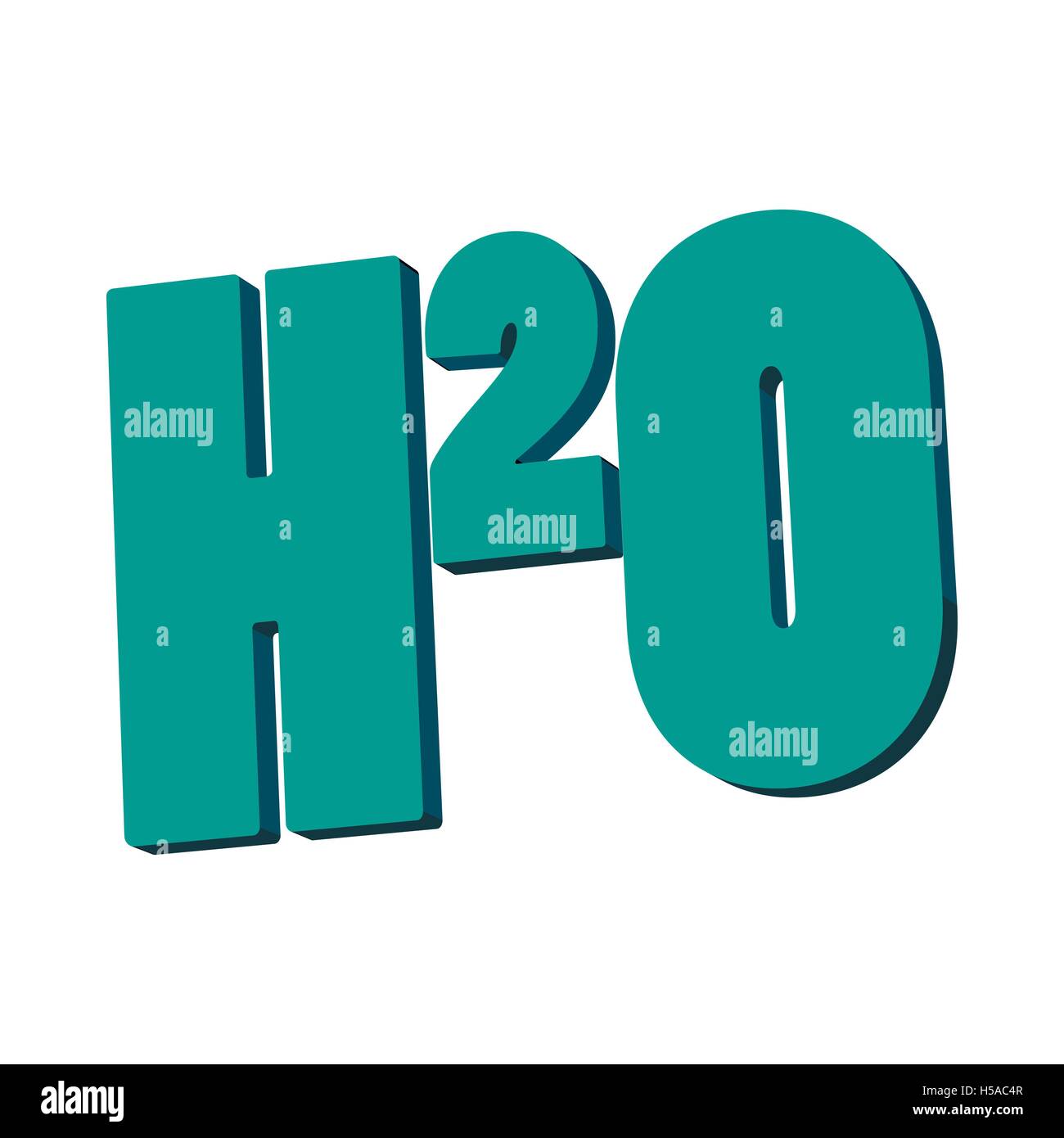 H20 water formula icon, cartoon style Stock Vector
