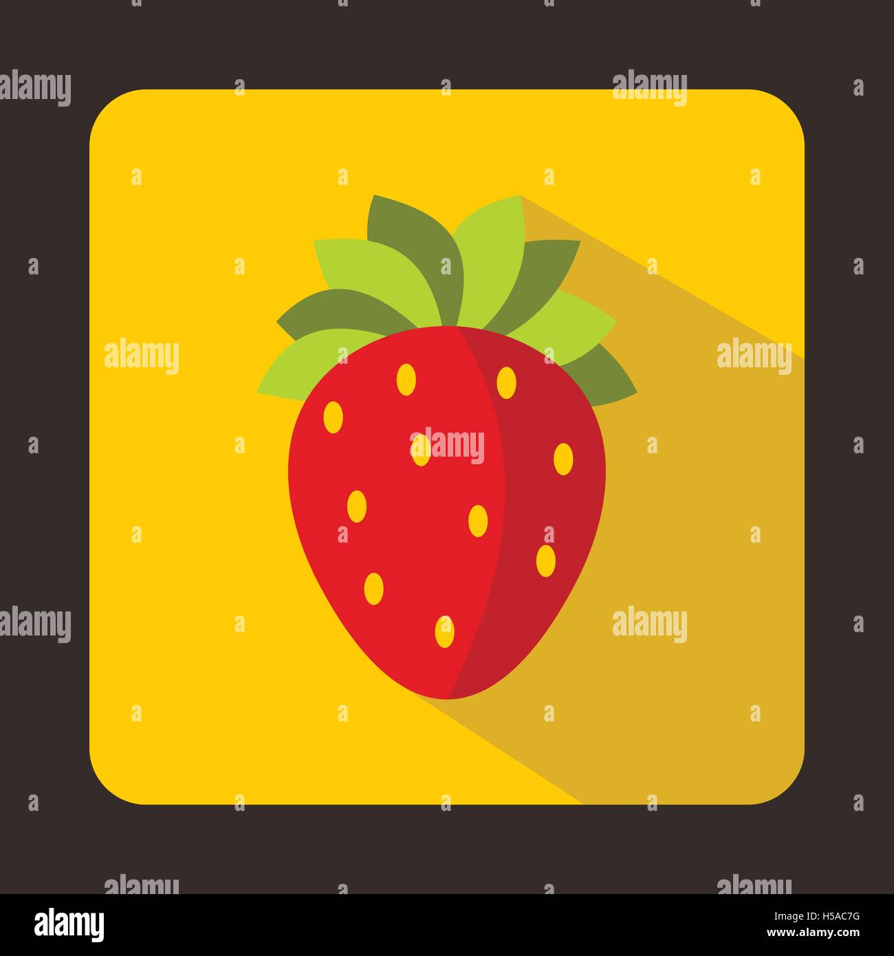 Strawberry icon in flat style Stock Vector Image & Art - Alamy