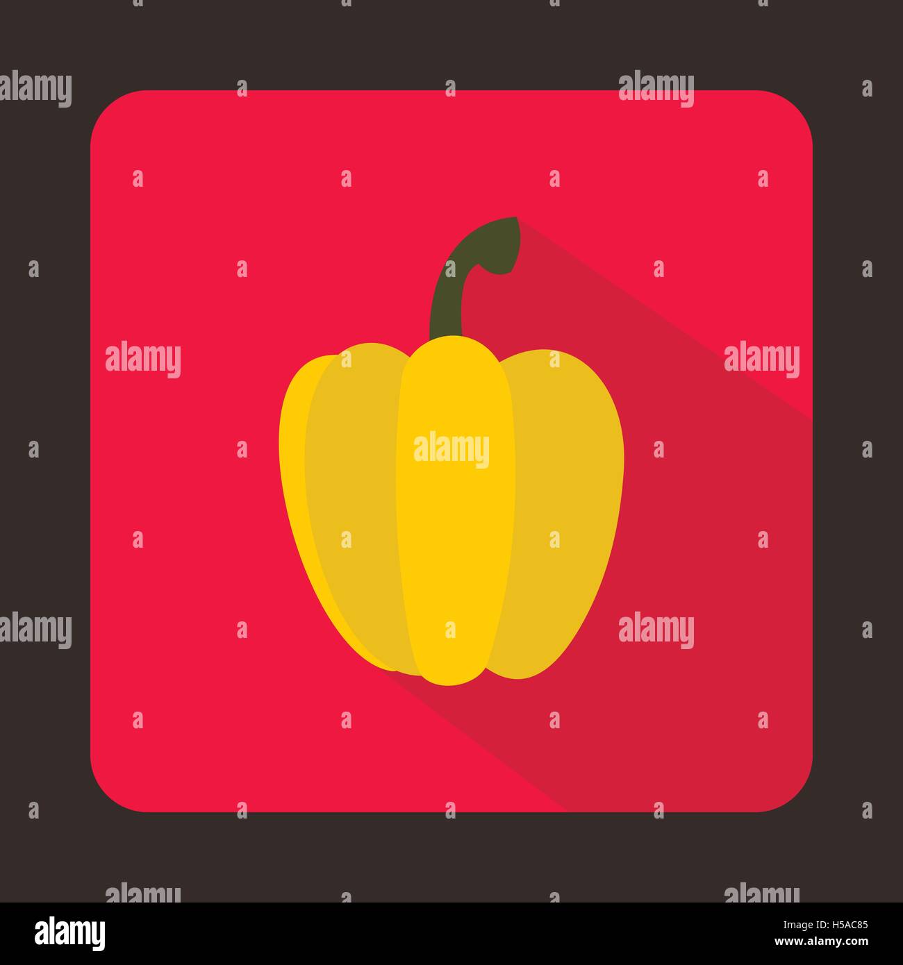 Yellow pepper icon in flat style Stock Vector Image & Art - Alamy