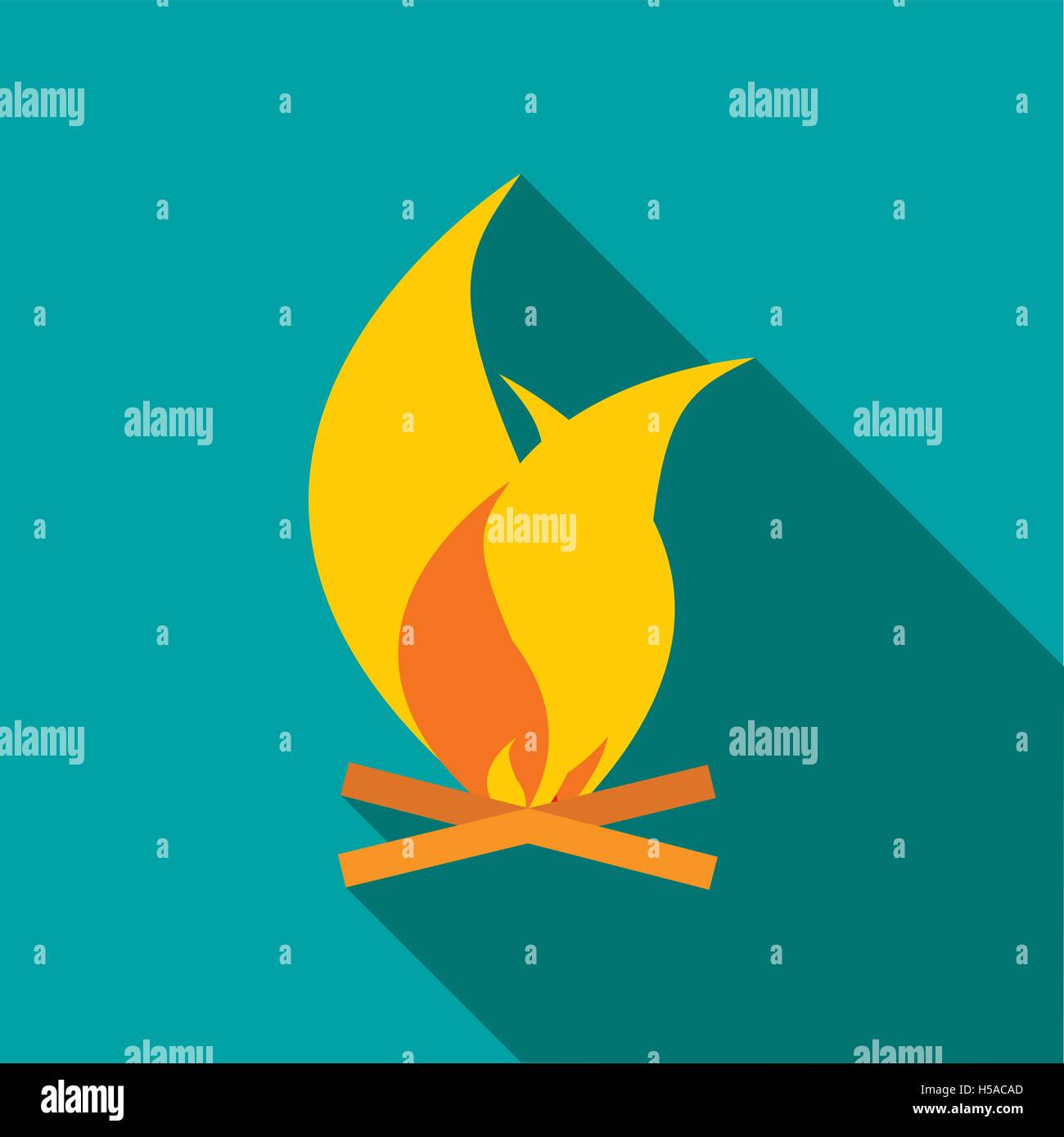 Campfire icon in flat style Stock Vector Image & Art - Alamy