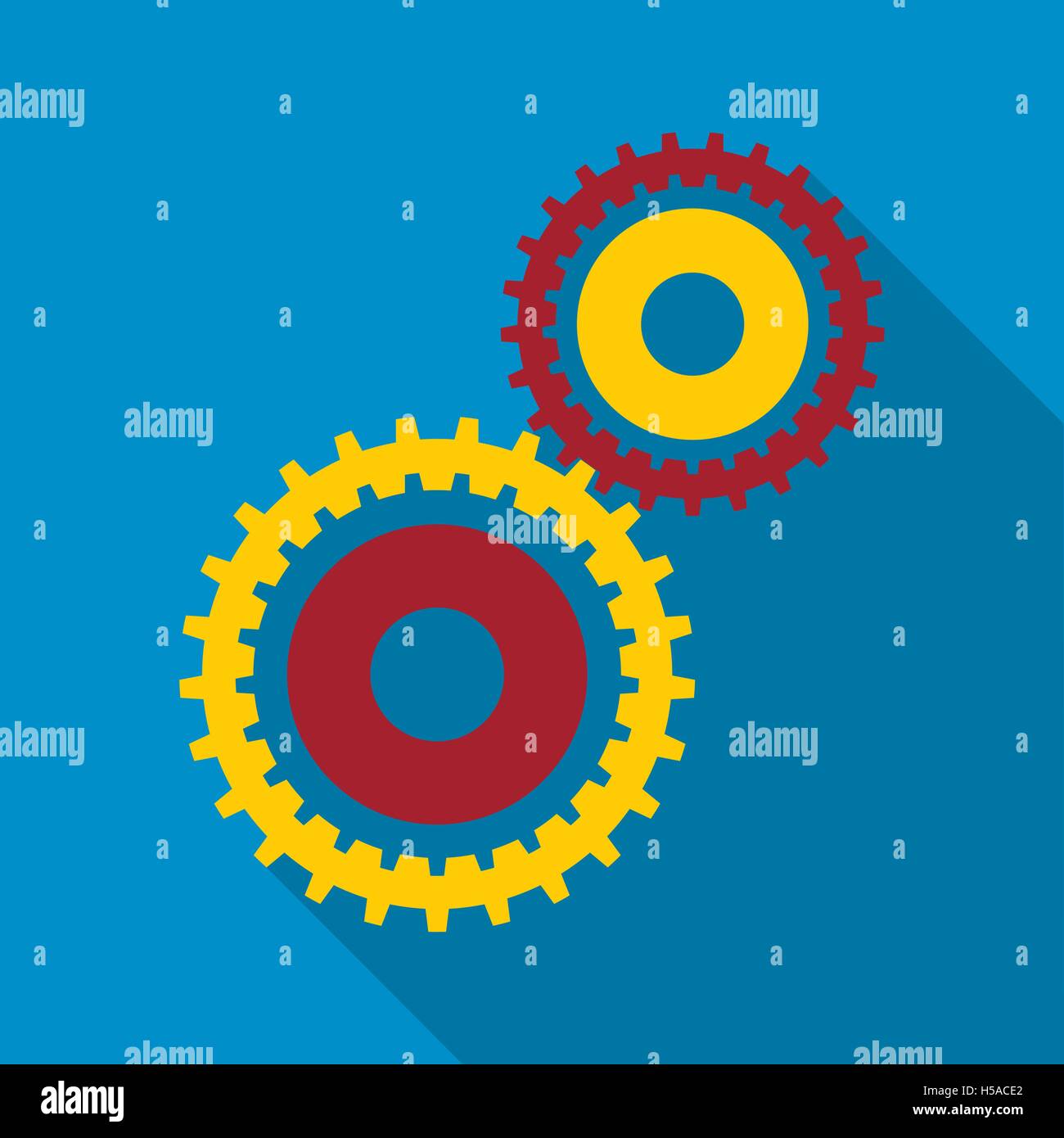 Gear wheels icon in flat style Stock Vector Image & Art - Alamy