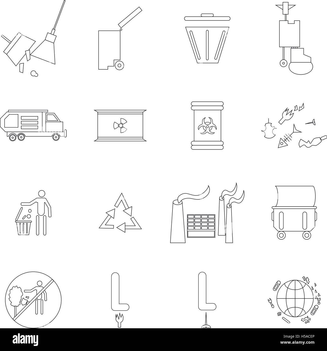 Ecology icons set, outline style Stock Vector Image & Art - Alamy