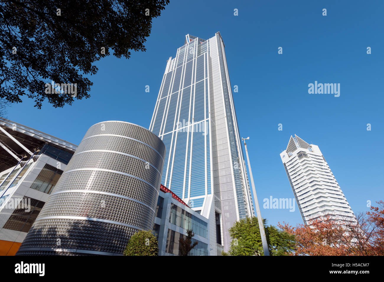 Osaka, Japan – November 30 2015: The Osaka Prefectural Government Sakishima Building, or Cosmo Tower. Stock Photo