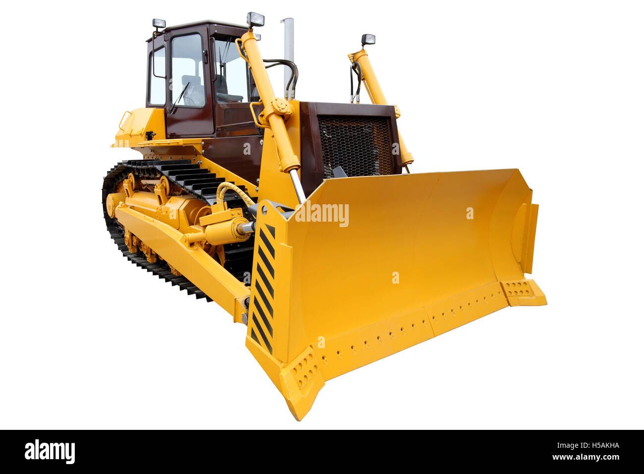 Modern crawler bulldozer isolated on white background Stock Photo