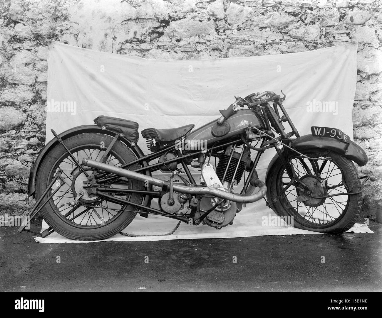 A photograph showing a damaged motorcycle, possibly from an accident or ...