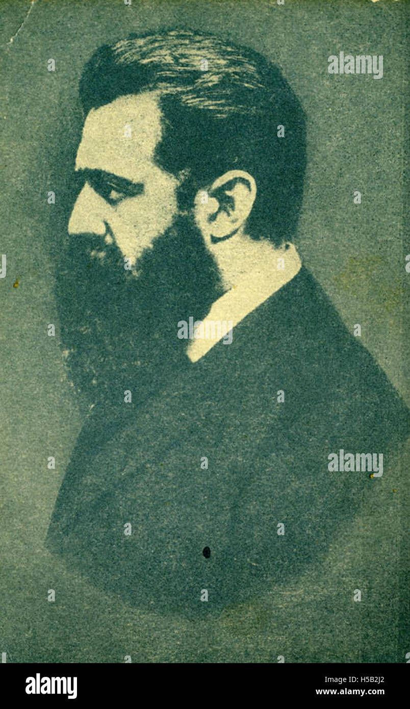 Portrait of Theodor Herzl Stock Photo