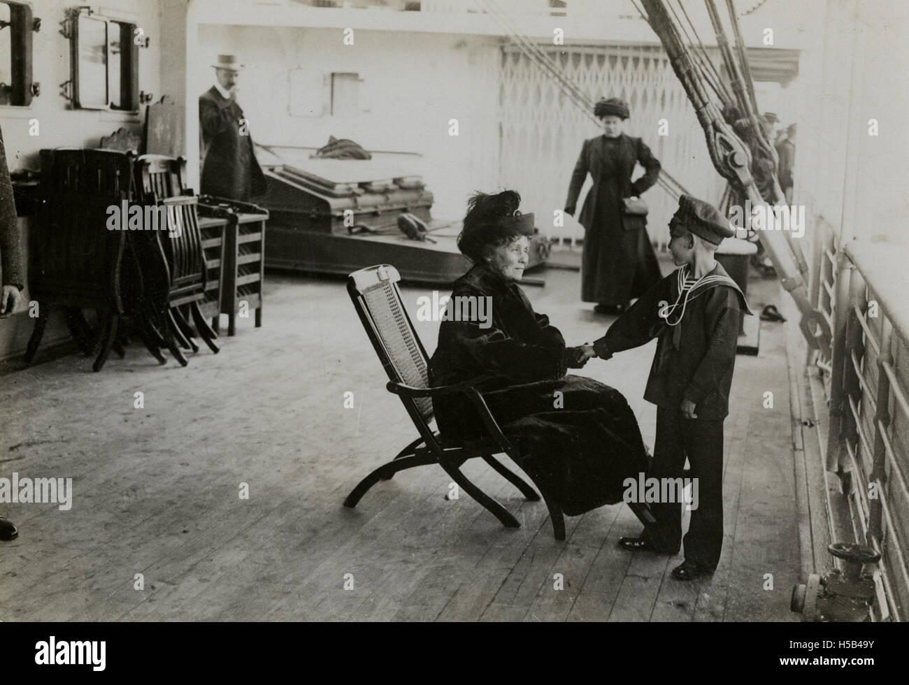 Emmeline Pankhurst, a key leader in the suffragette movement in the UK ...