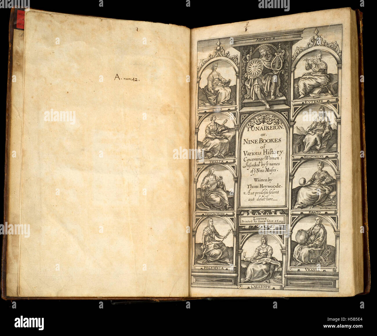 Gynaikeion; or, nine books of various history concerning women, 1624. Stock Photo