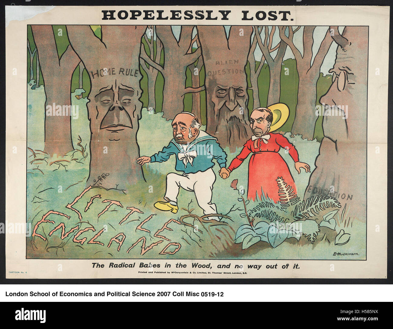 Hopelessly lost. The Radical Babes in the Wood, and no way out of it Stock Photo