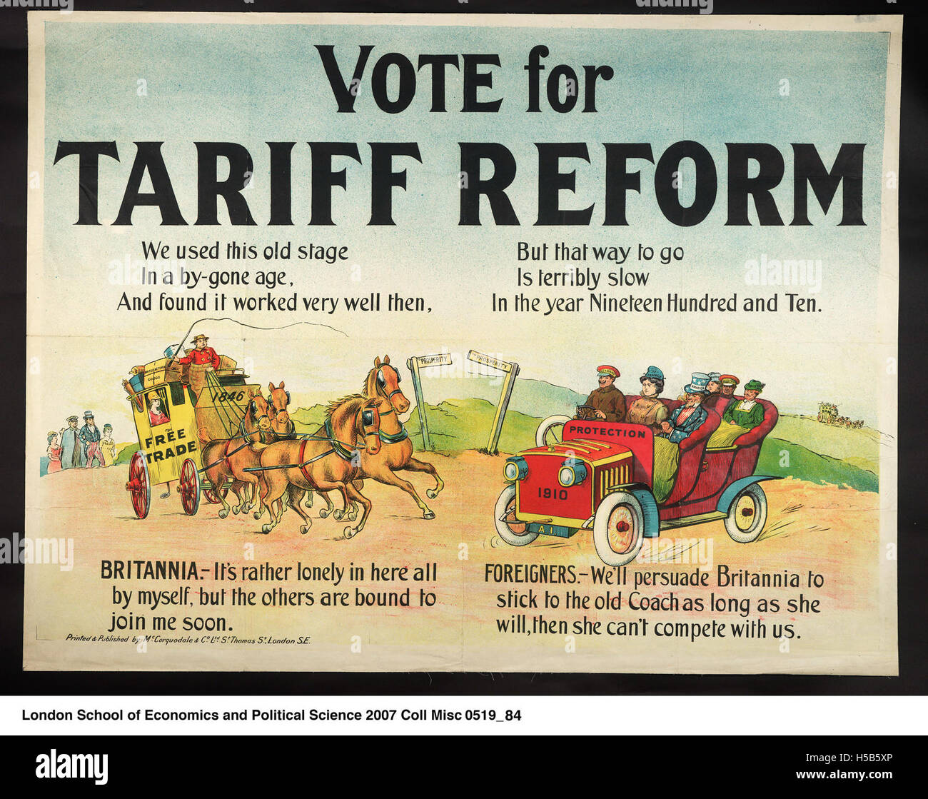 Vote for Tariff Reform Stock Photo