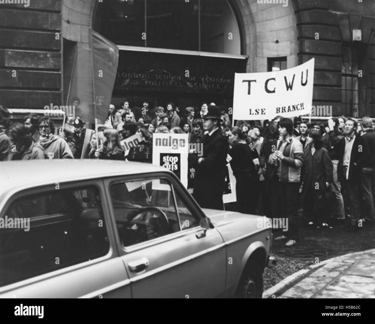 Protest against Government policy on overseas student fees, 1979 Stock Photo