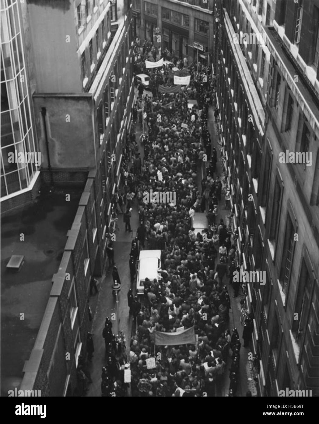 Protest against Government policy on overseas student fees, 27th November 1979 Stock Photo