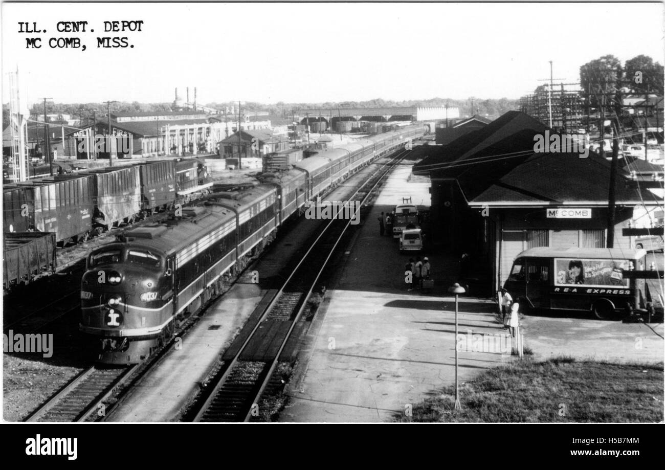 Illinois Central Depot, Miss Stock Photo Alamy