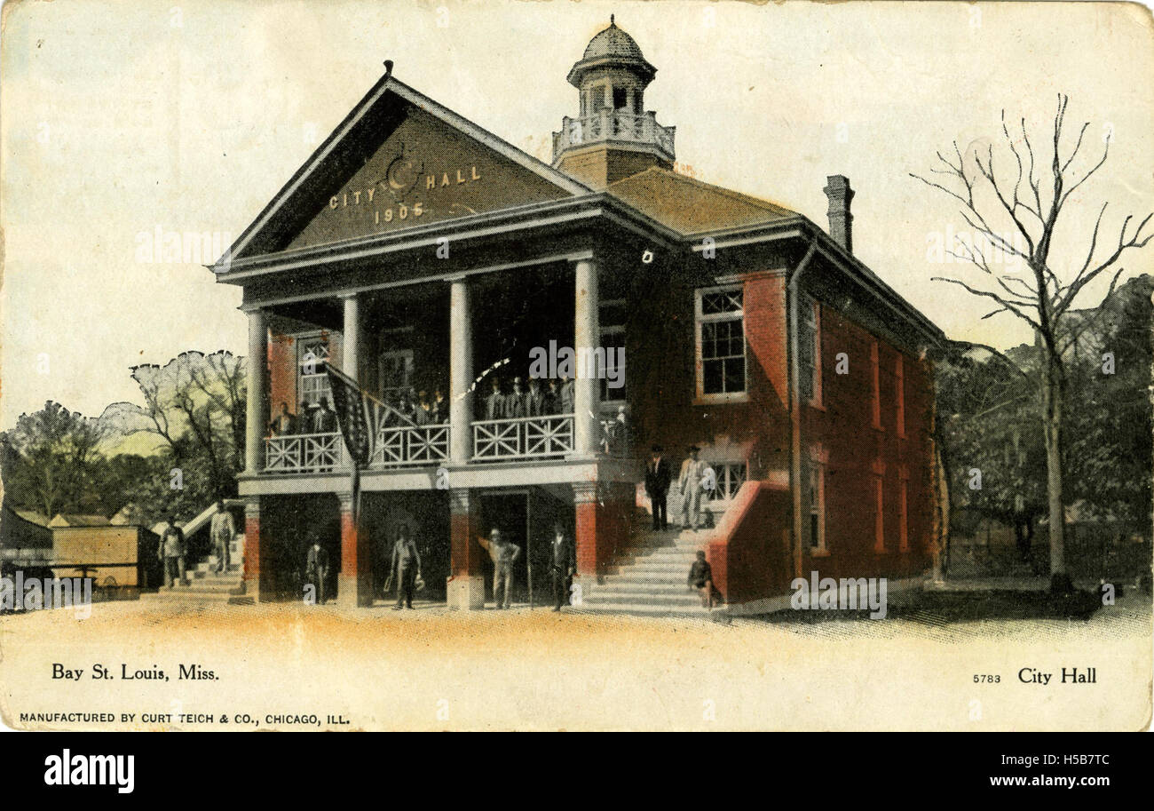 The City Hall of Bay St. Louis, Mississippi, serves as an important ...