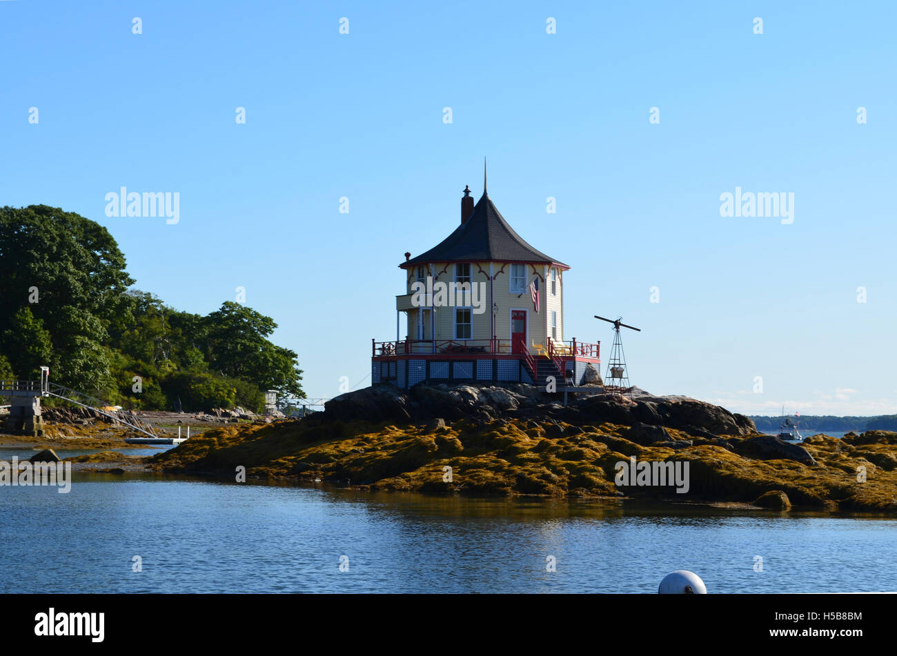 The iconic Nubble house off Bustin's Island in Maine Stock Photo Alamy