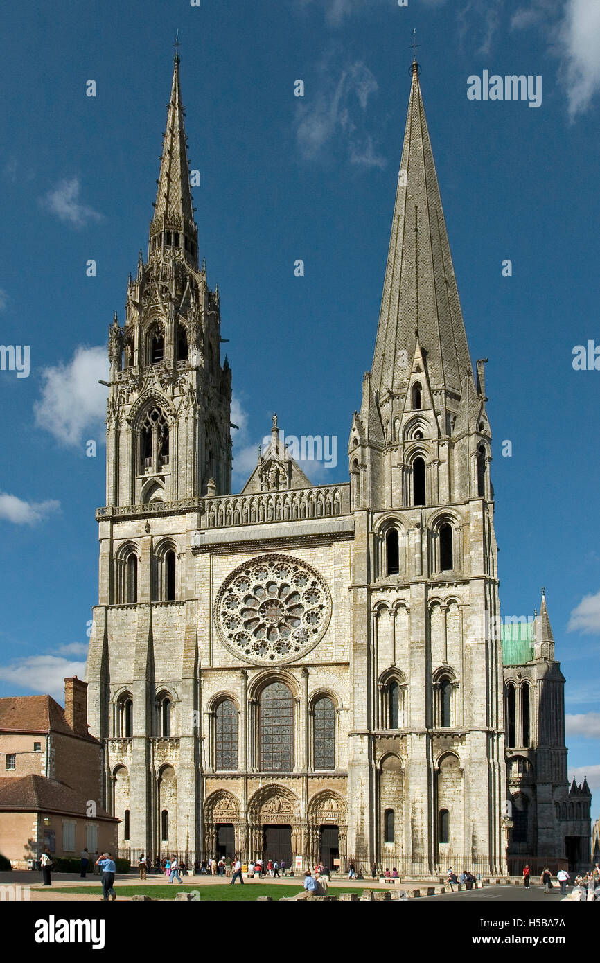Cathedral of Chartres. Centre-Val de Loire. France. Stock Photo