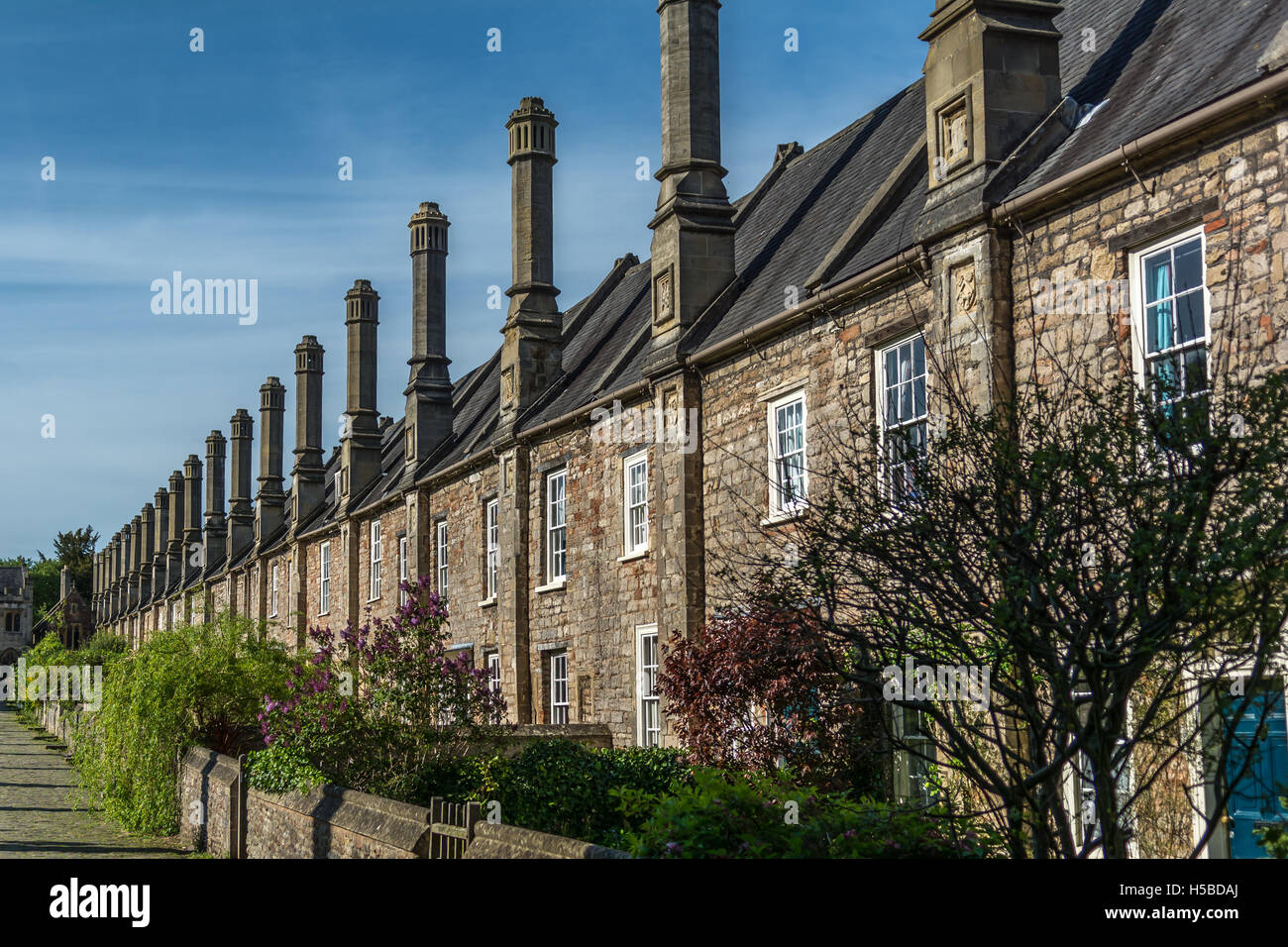 Vicar's Close Wells Stock Photo