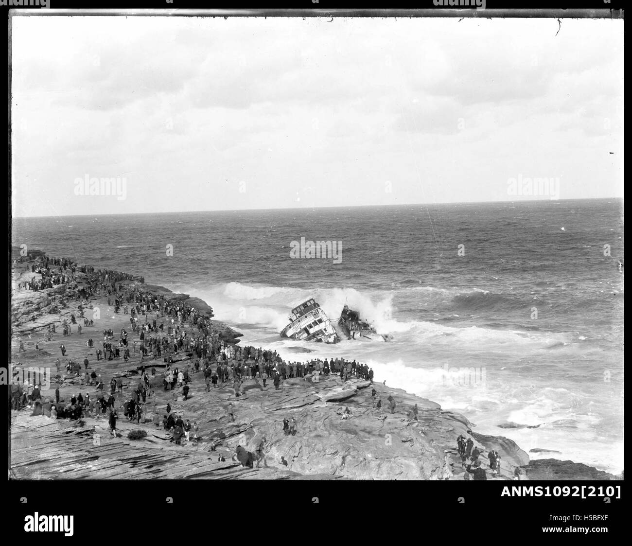 Wreck of MV MALABAR at Long Bay, Sydney Stock Photo