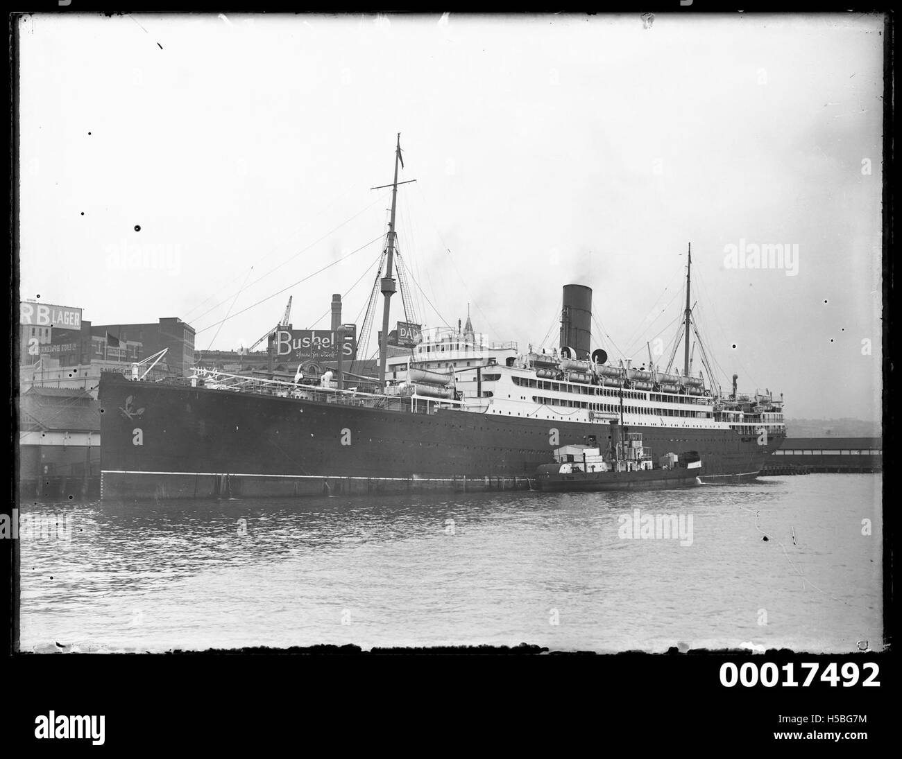 RMS FRANCONIA at West Circular Quay in Sydney Stock Photo