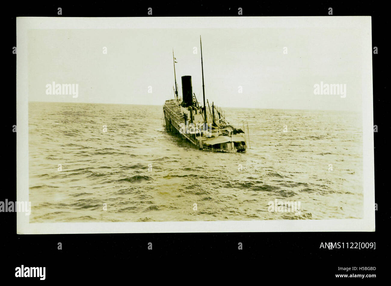 Photograph depicting the sinking liner RMS TAHITI Stock Photo - Alamy