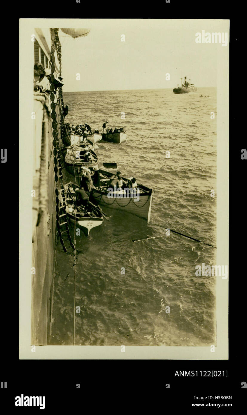 Photograph of survivors of the sinking of RMS TAHITI Stock Photo Alamy