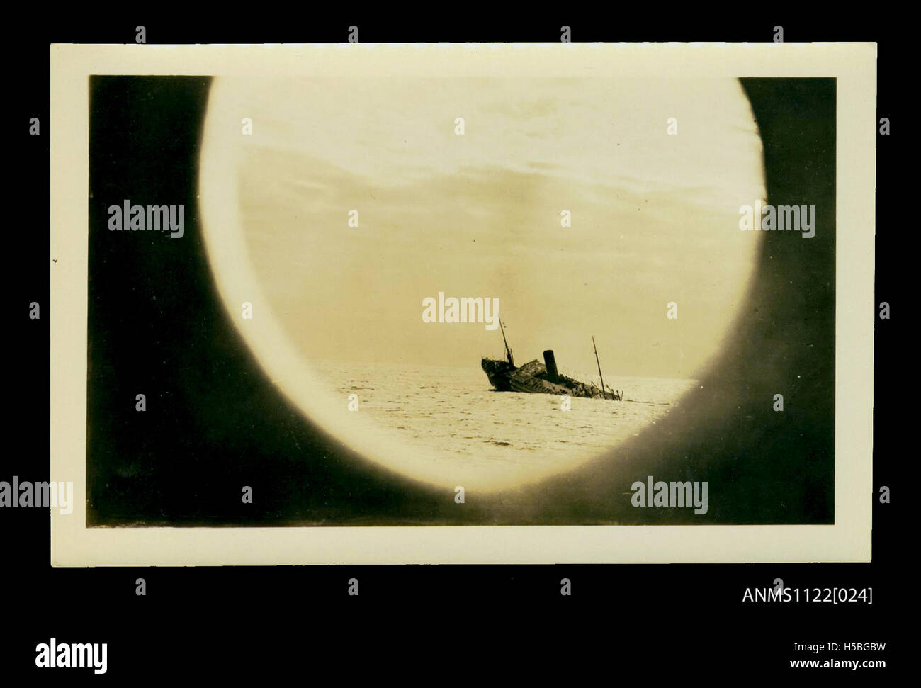 Photograph from a series depicting the sinking of RMS TAHITI Stock