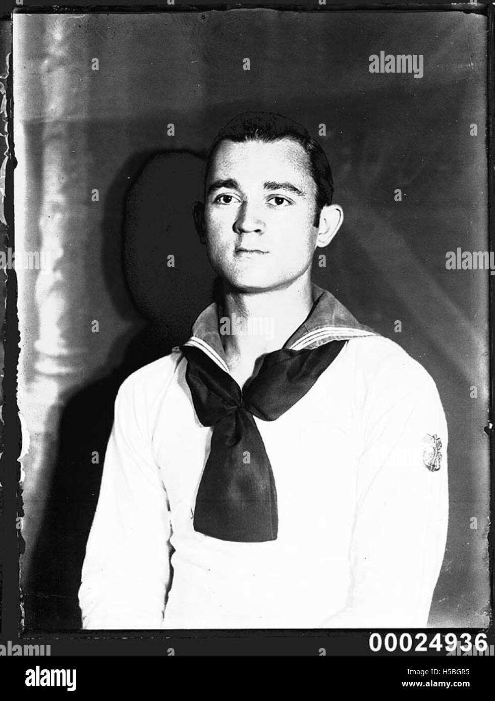 Sailor of the Spanish Navy training ship JUAN SEBASTIAN DE ELCANO Stock Photo