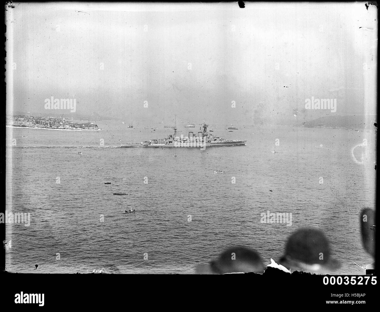 HMS HOOD in Sydney Harbour Stock Photo