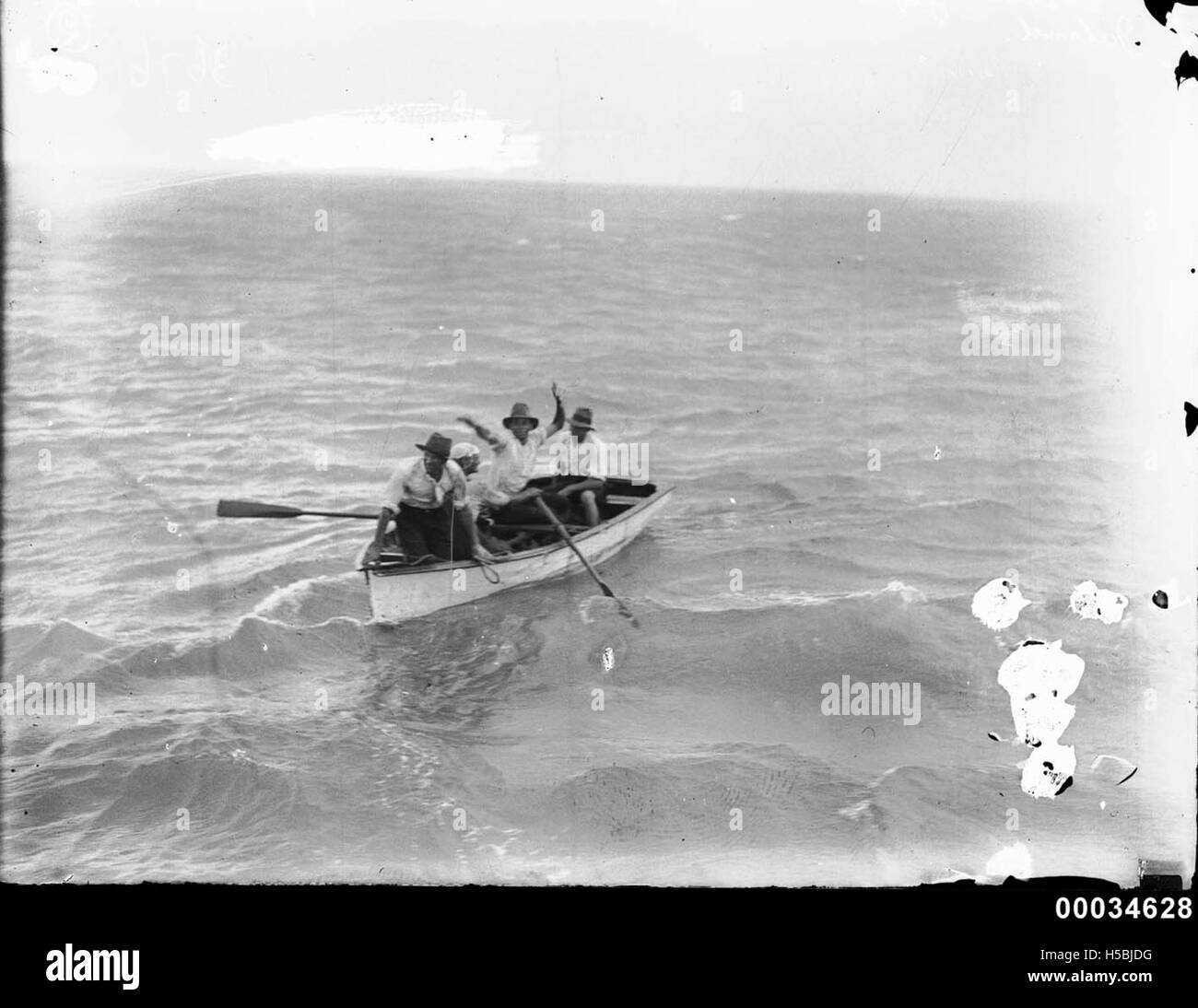 Early Human Rowing Raft Vintage rowing boat hi-res stock photography and images - Alamy
