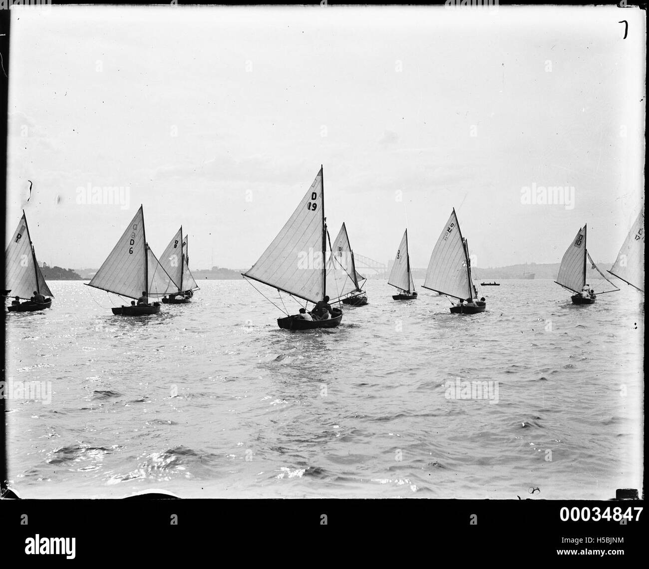 6 Cadet dinghies sailing out of Prince Edward Yacht Club in Point Piper