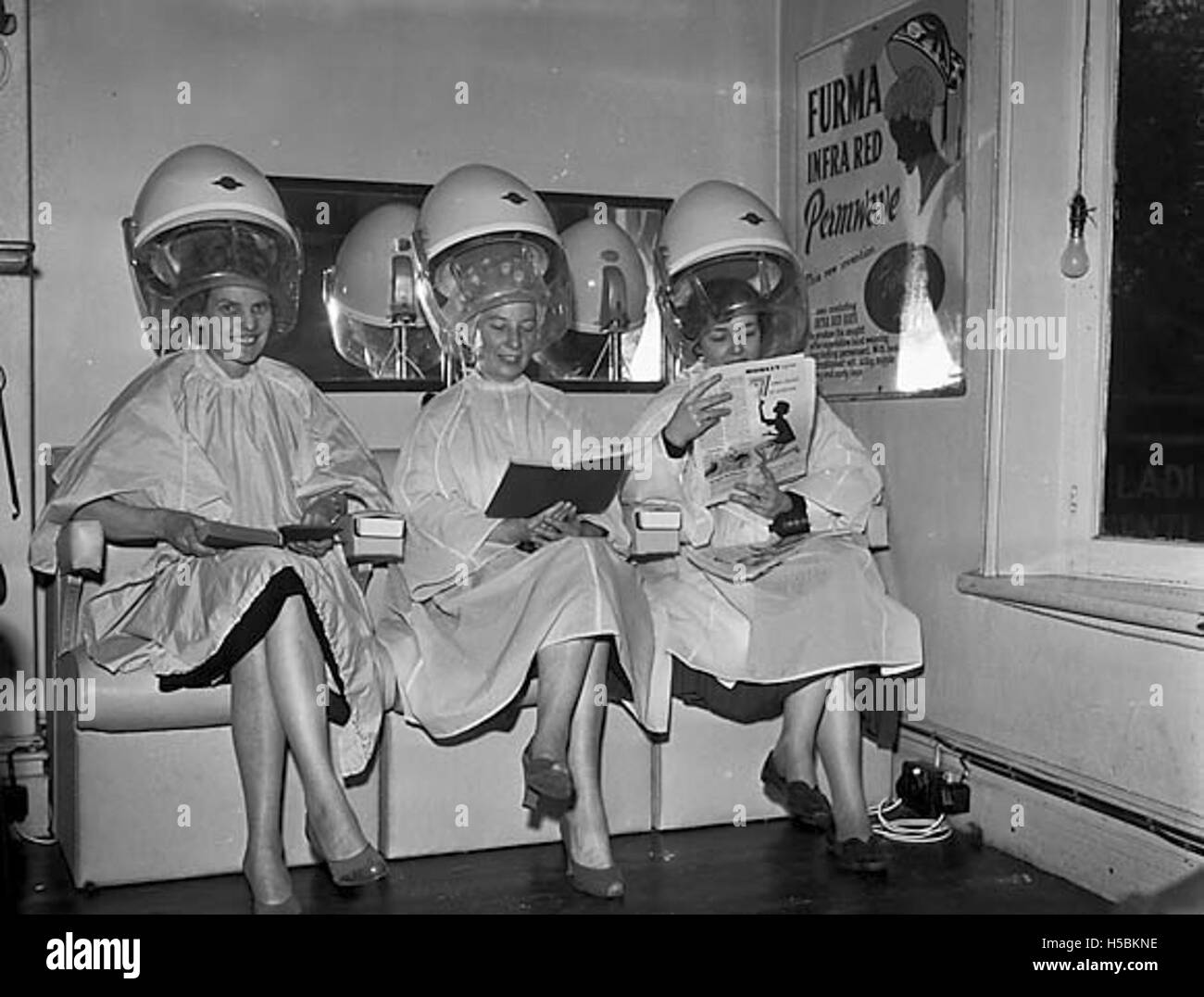 Redman's Hairdressers, Oswestry, an advertizing feature Stock Photo Alamy