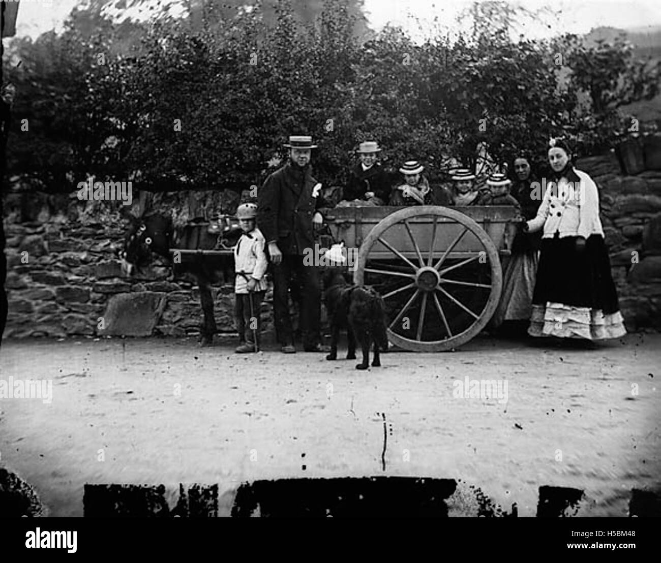 Mulvaney family, Llangollen Stock Photo Alamy