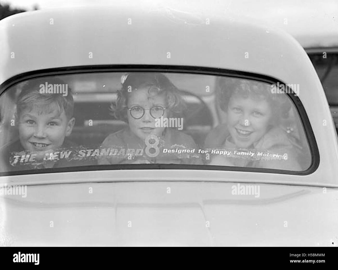 The Standard Eight, a compact car produced by the Standard Motor Company in the 1950s, underwent various road tests to evaluate its performance and handling characteristics. Stock Photo