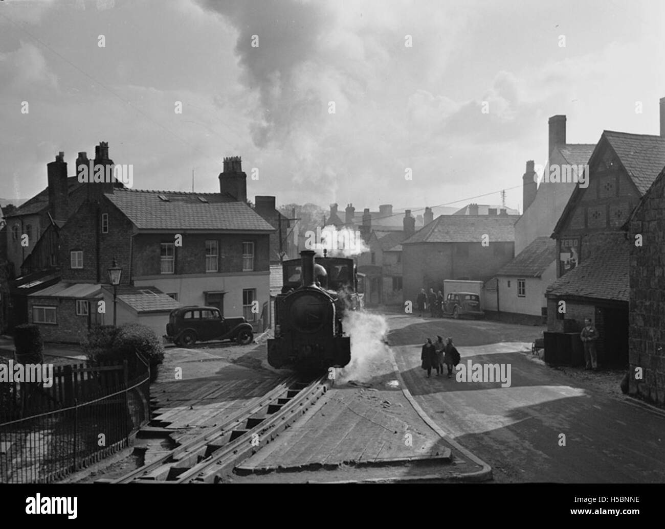 Welshpool to Llanfair Caereinion railway line Stock Photo Alamy