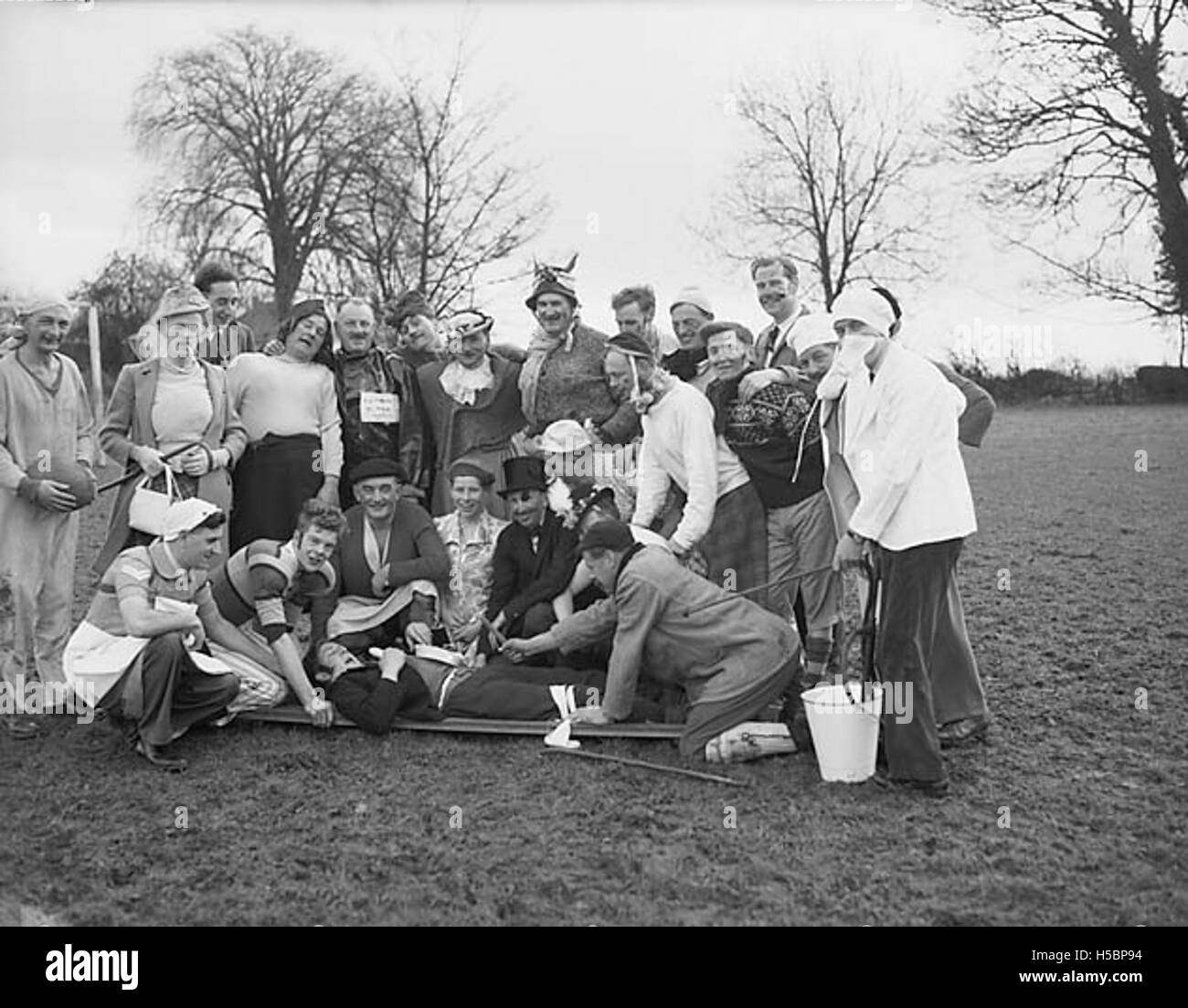 Fancy dress football match at Oswestry Stock Photo Alamy