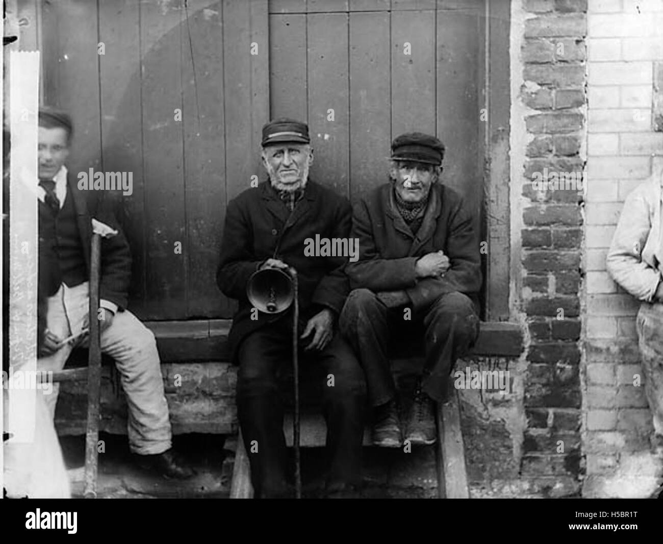 Old chararcters (Tifa and Bellman), Y Borth Stock Photo - Alamy