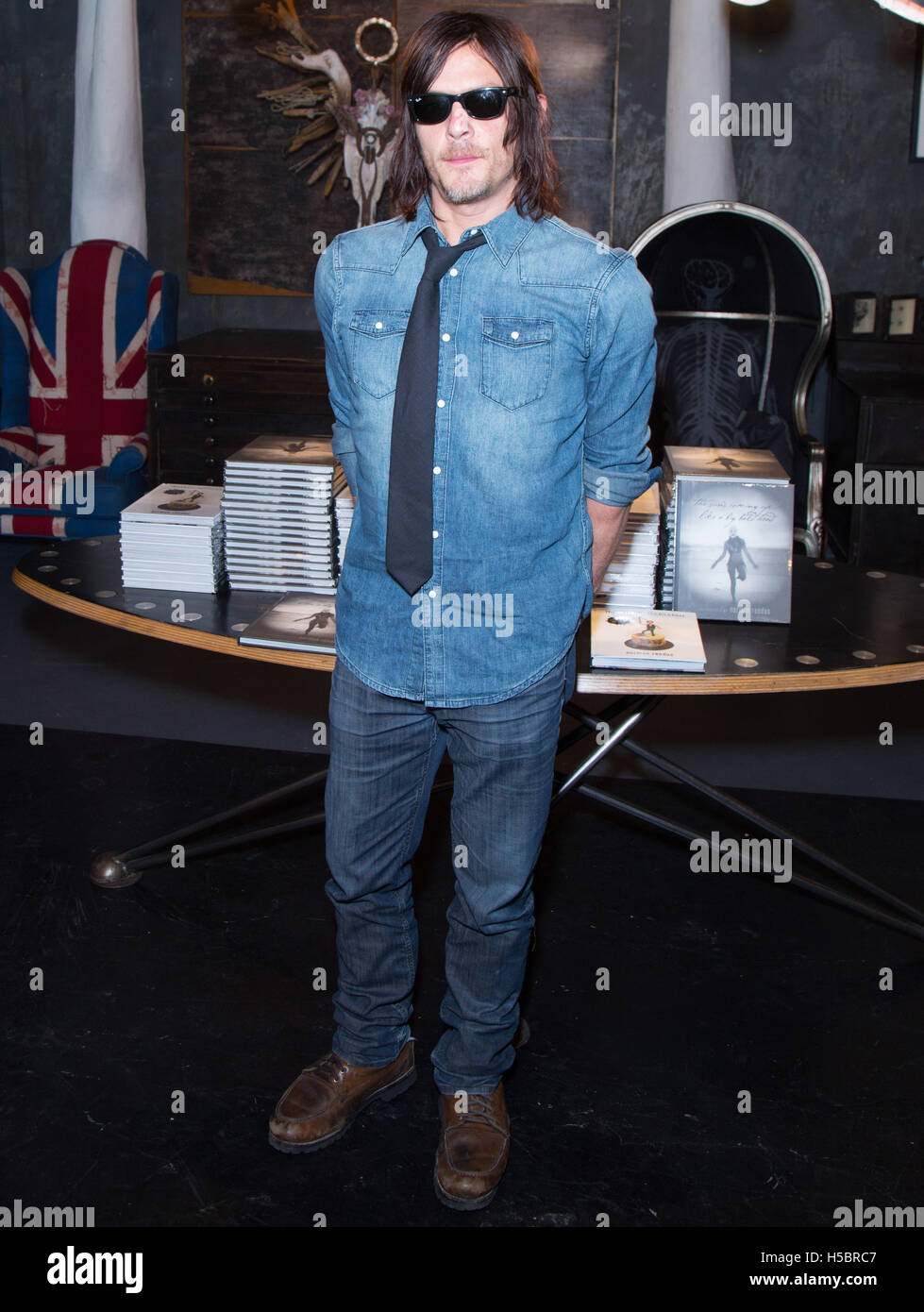Actor Norman Reedus attends Norman Reedus: A Fine Art Photography Exhibition at Voila! Gallery on November 22, 2015 in Los Angeles, California, USA Stock Photo