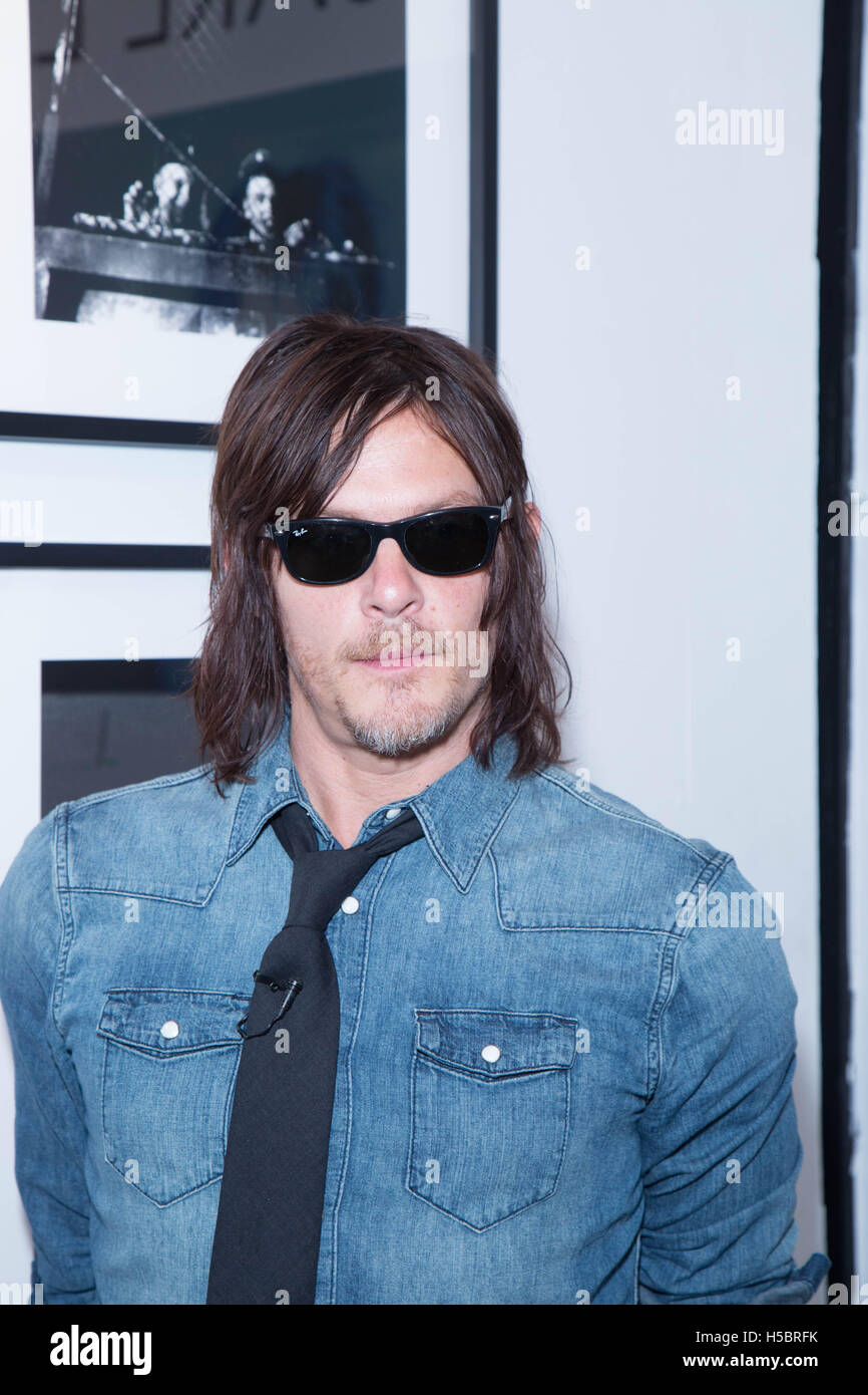 Actor Norman Reedus attends Norman Reedus: A Fine Art Photography Exhibition at Voila! Gallery on November 22, 2015 in Los Angeles, California, USA Stock Photo