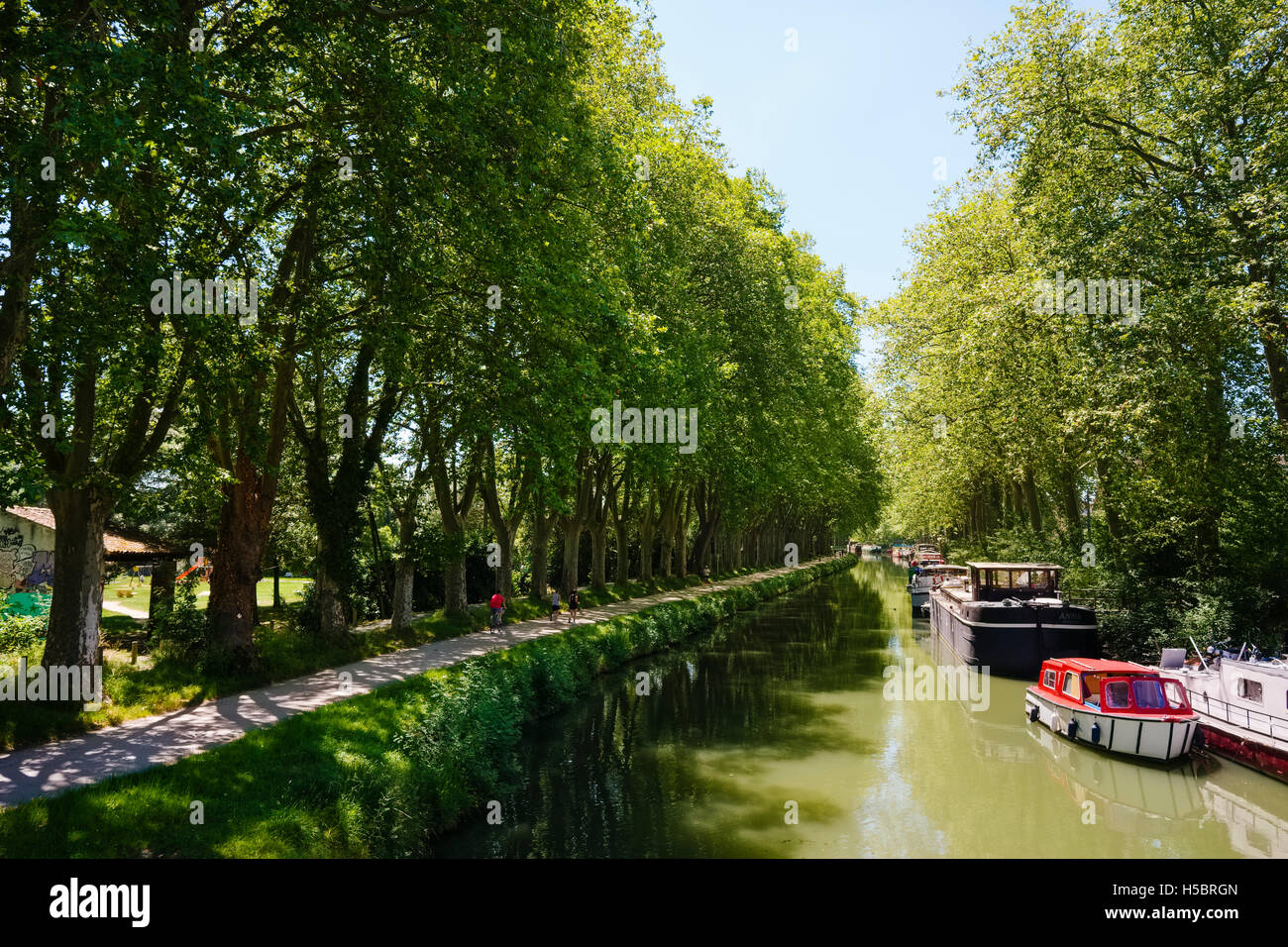 Canal du Midi near Toulouse, France Stock Photo