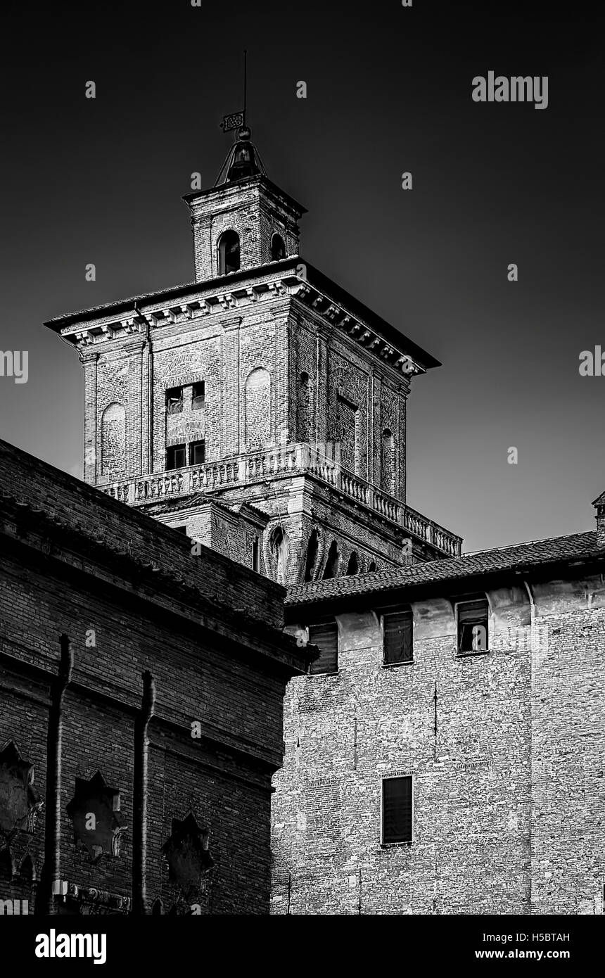 The Ronesans Tower The renaissance tower Black and White Stock Photos & Images - Alamy