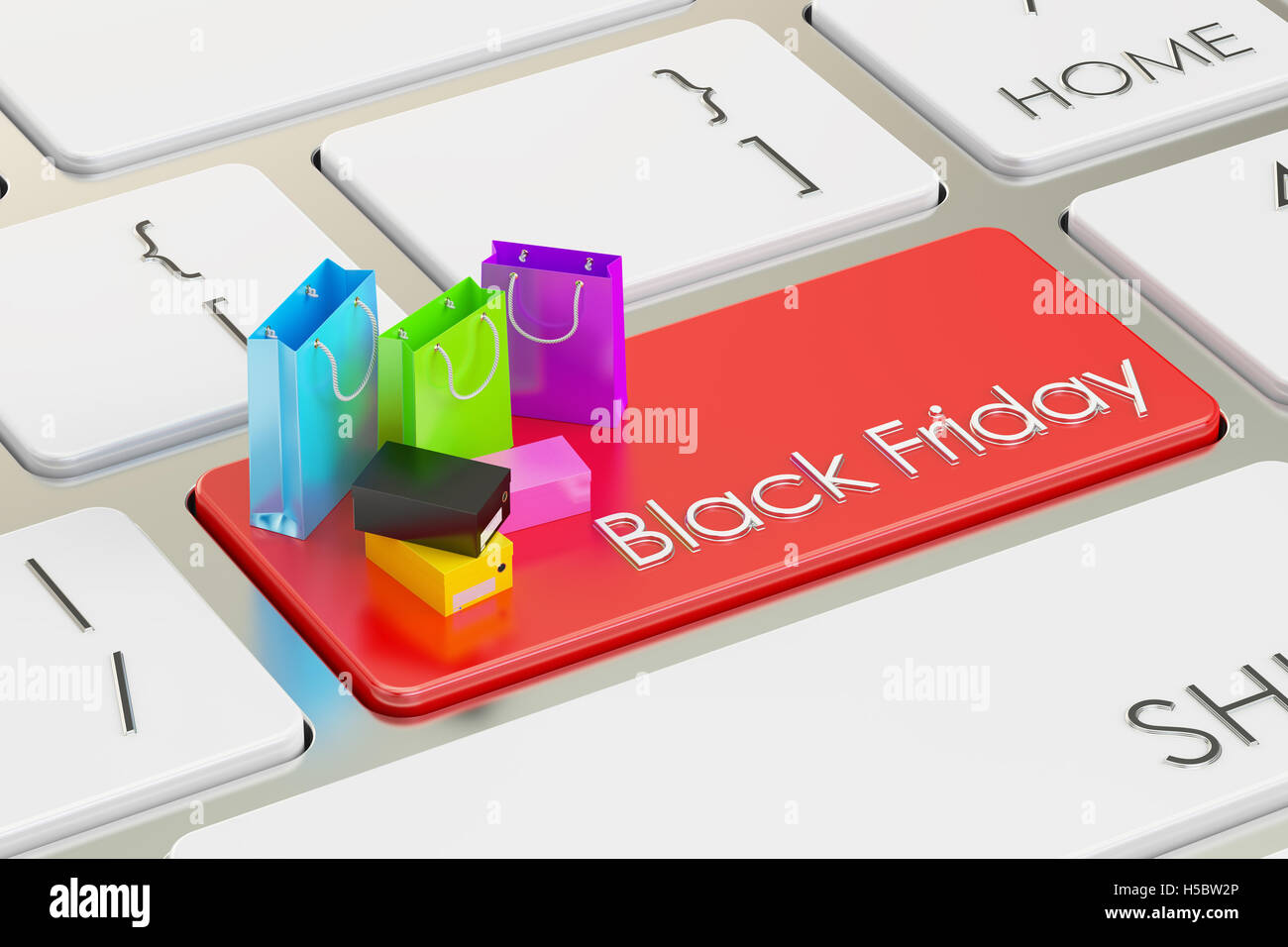 Black Friday concept on the keyboard, 3D rendering Stock Photo Alamy