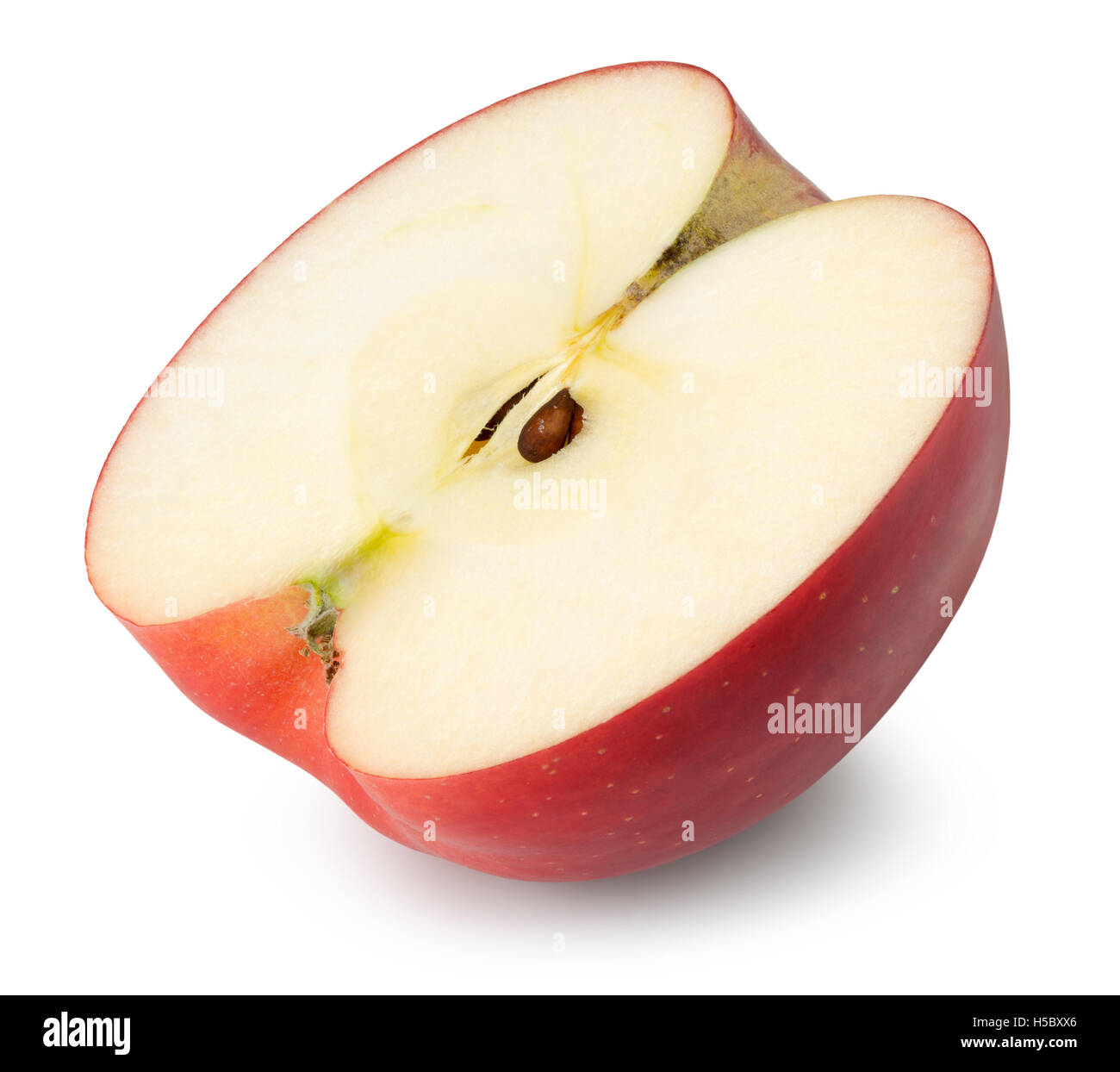half of red apple isolated on the white background. Stock Photo