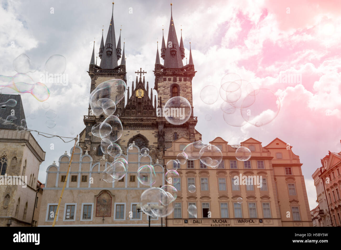 Prague, Old Town Hall Stock Photo Alamy