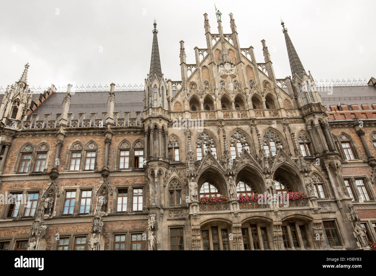 architecture of City Hall in Munich. Stock Photo