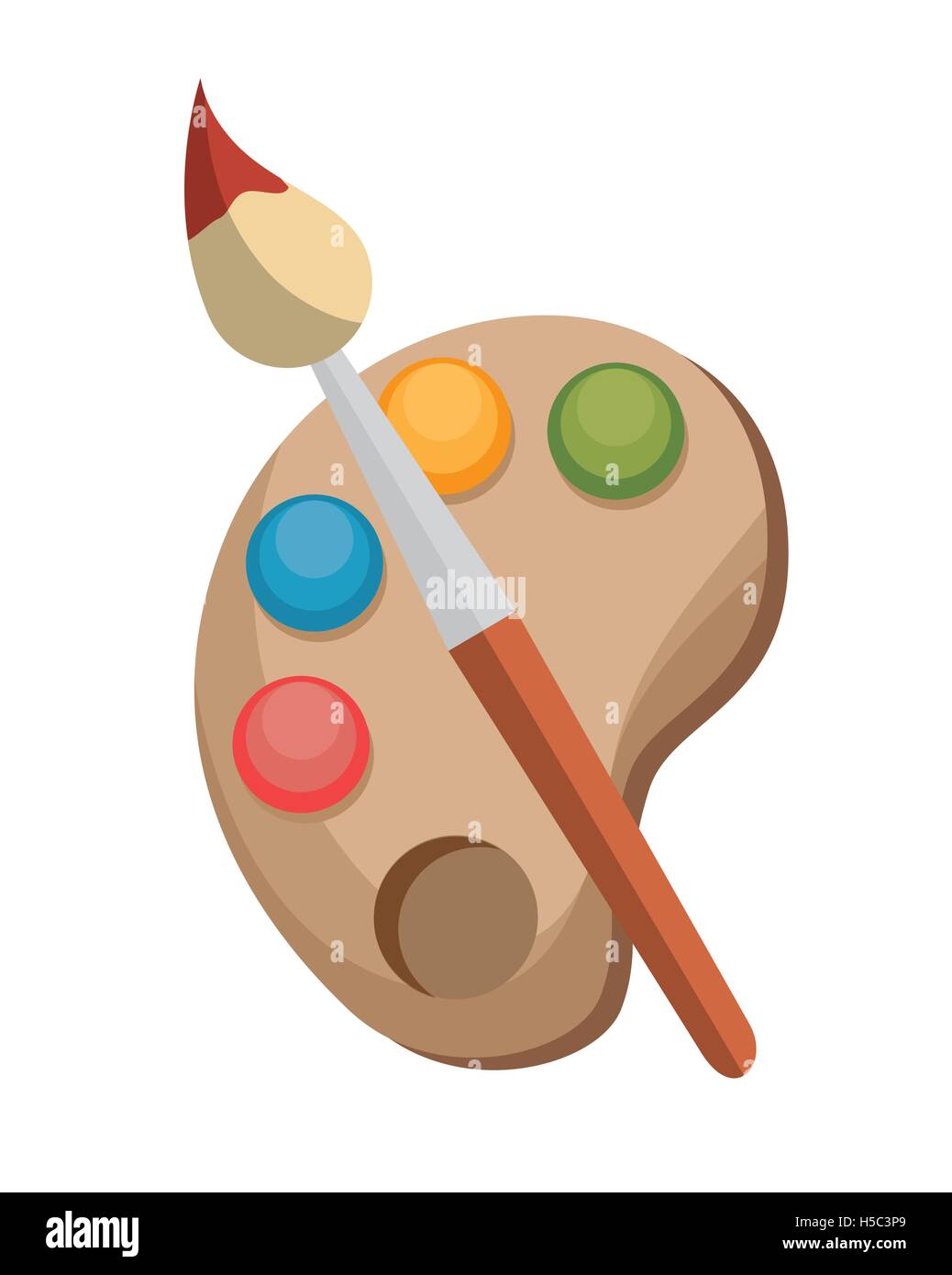 paint brush color palette design Stock Vector Image & Art Alamy